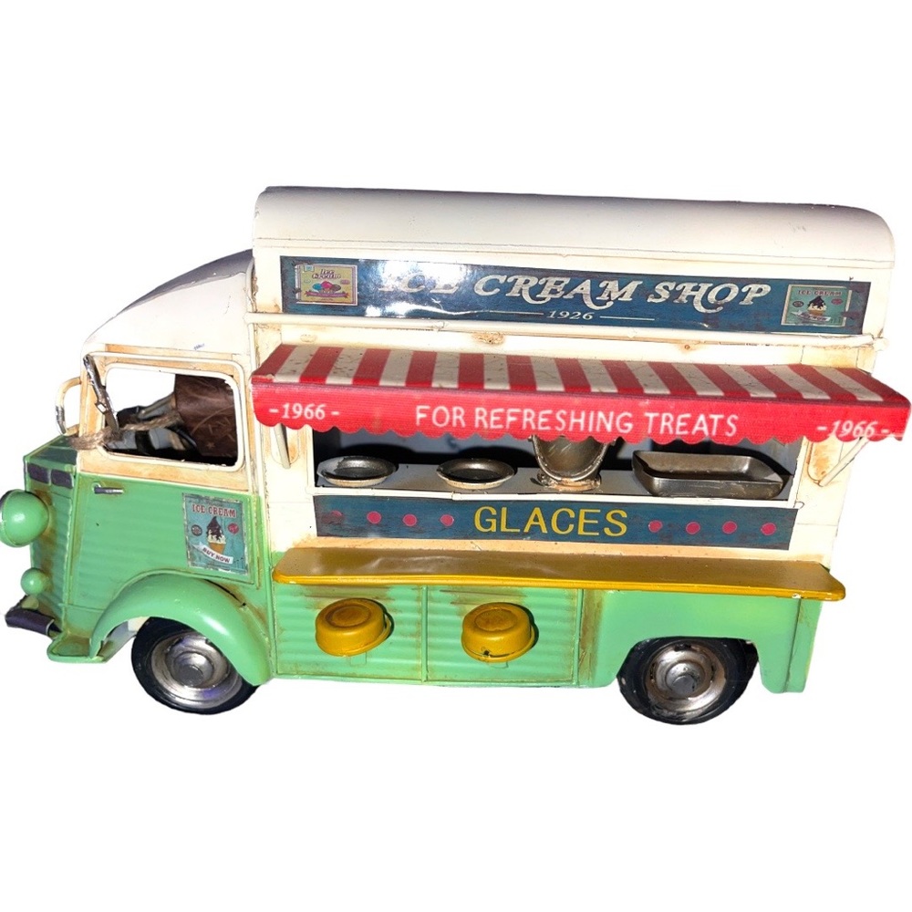 vintage replica expresso/ice cream metal trucks